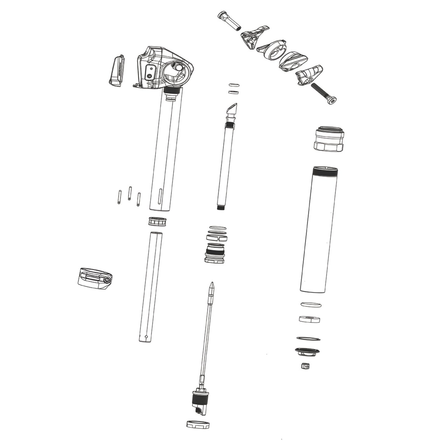 Rockshox Spare Seatpost Post Clamp Kit (Includes Clamp, Nuts & Bolts) Reverb Stealth C1 (2020)