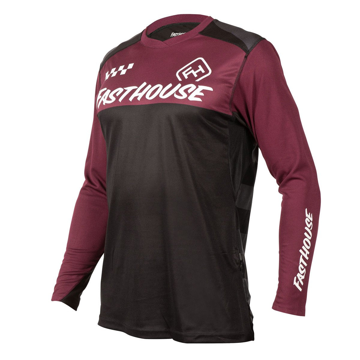 Fasthouse Alloy Block Jersey Ls 2021 Maroon/Black XL