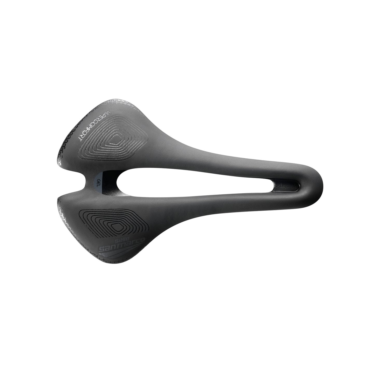 Selle San Marco Aspide Short Supercomfort Racing Saddle Black/Black Wide (L3)