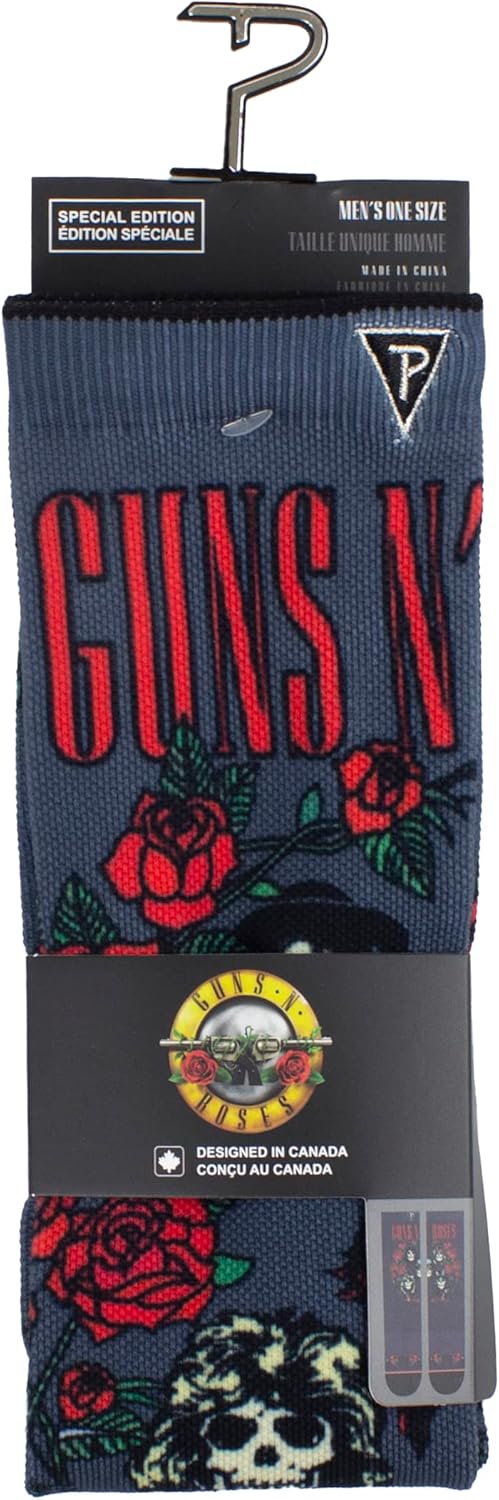 PERRI'S SOCKS Guns N' Roses Short Crew Socken Offiziell lizenzierte Rockband Neuheit Socken Premium Gepolsterte Socken für Damen und Herren