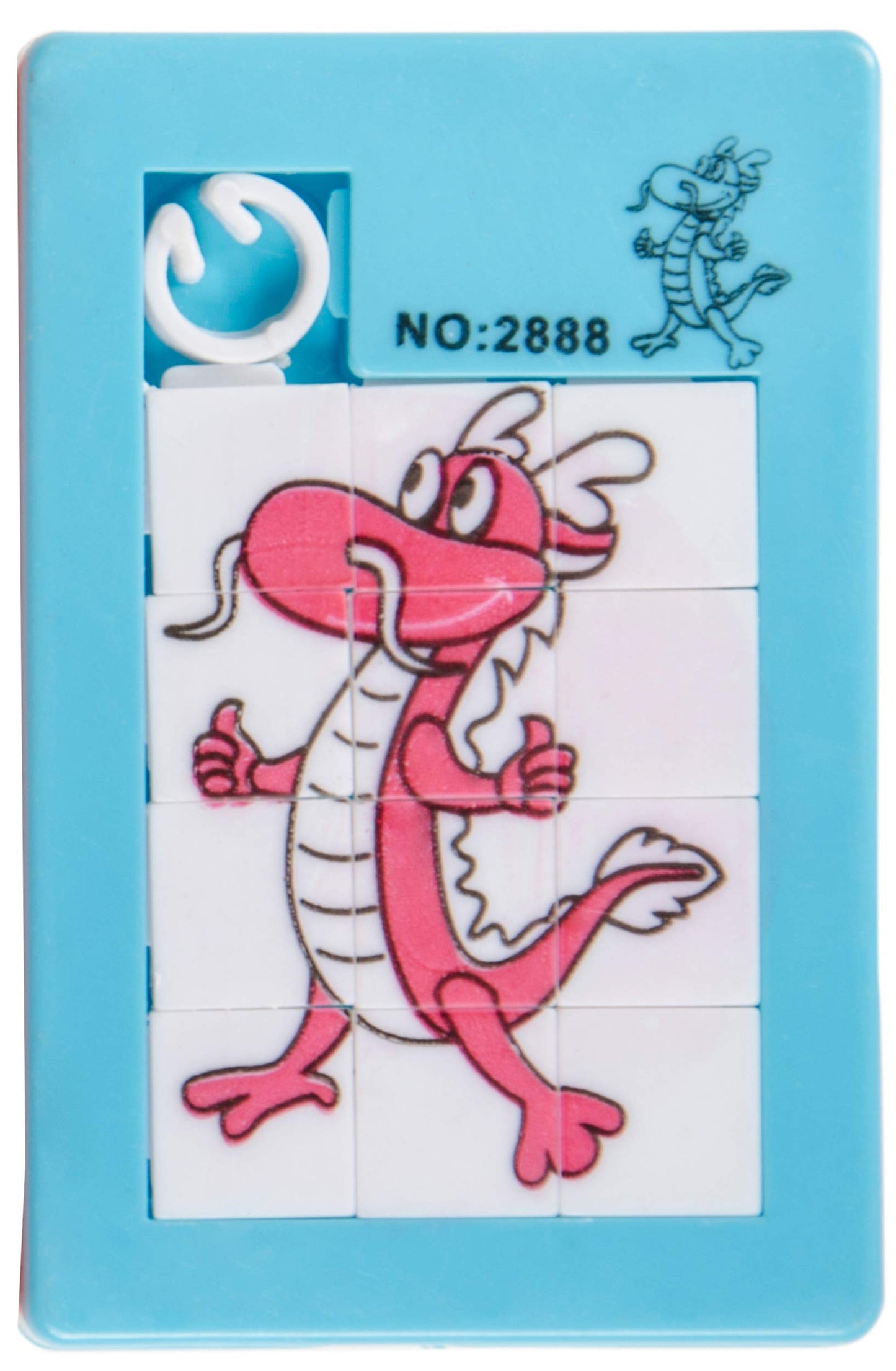 LG-Imports Sliding Puzzle Dragon Junior 8.5 x 5.5 cm Blue