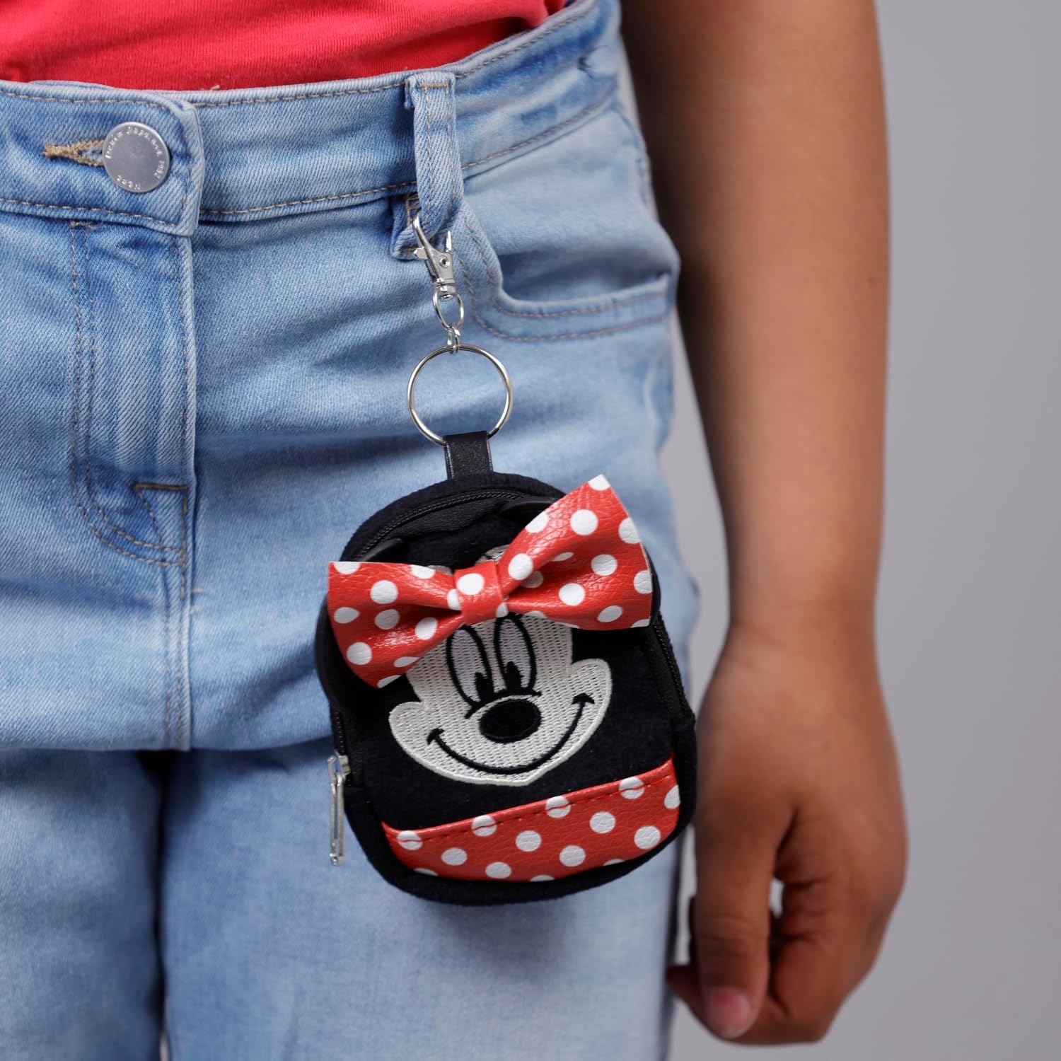 Disney Minnie Mouse Black and Red Mini Backpack Keychain