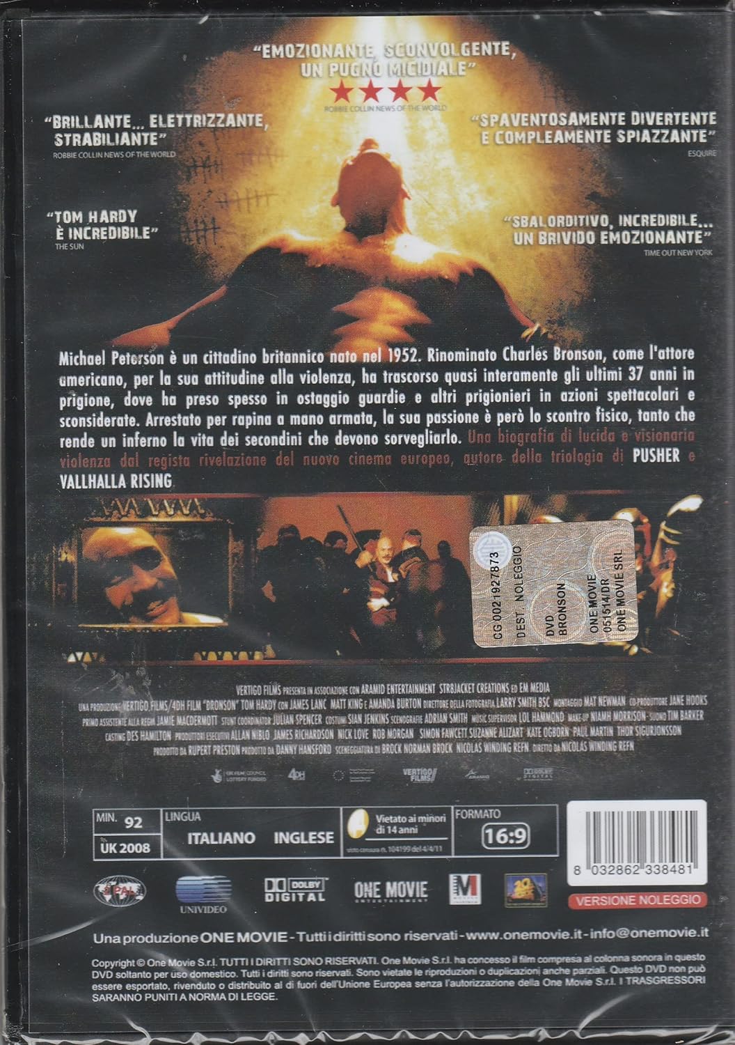 BRONSON L'UOMO IL MITO LA CELEBRITA' Tom Hardy 2008