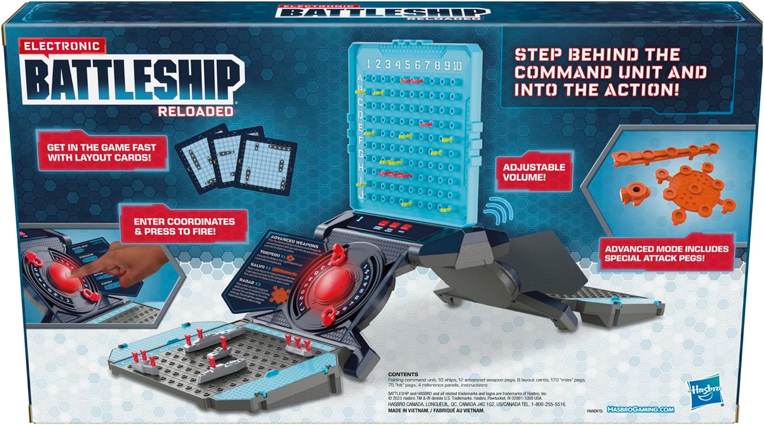Hasbro Gaming Electronic Battleship Reloaded Board Game | Naval Combat Strategy Game with Sounds, Lights, Special Attacks | Ages 8 and Up | 1-2 Players | Kids Games