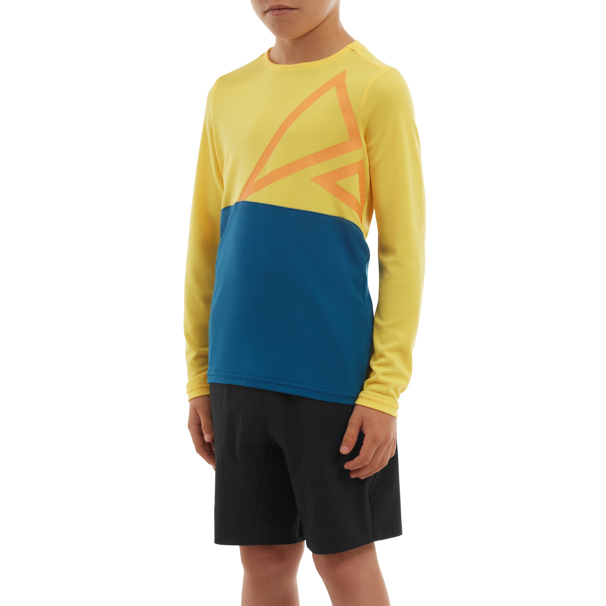 Altura Spark Light Weight Kids Long Sleeve Jersey 2022 Yellow/Blue 9-10 Years