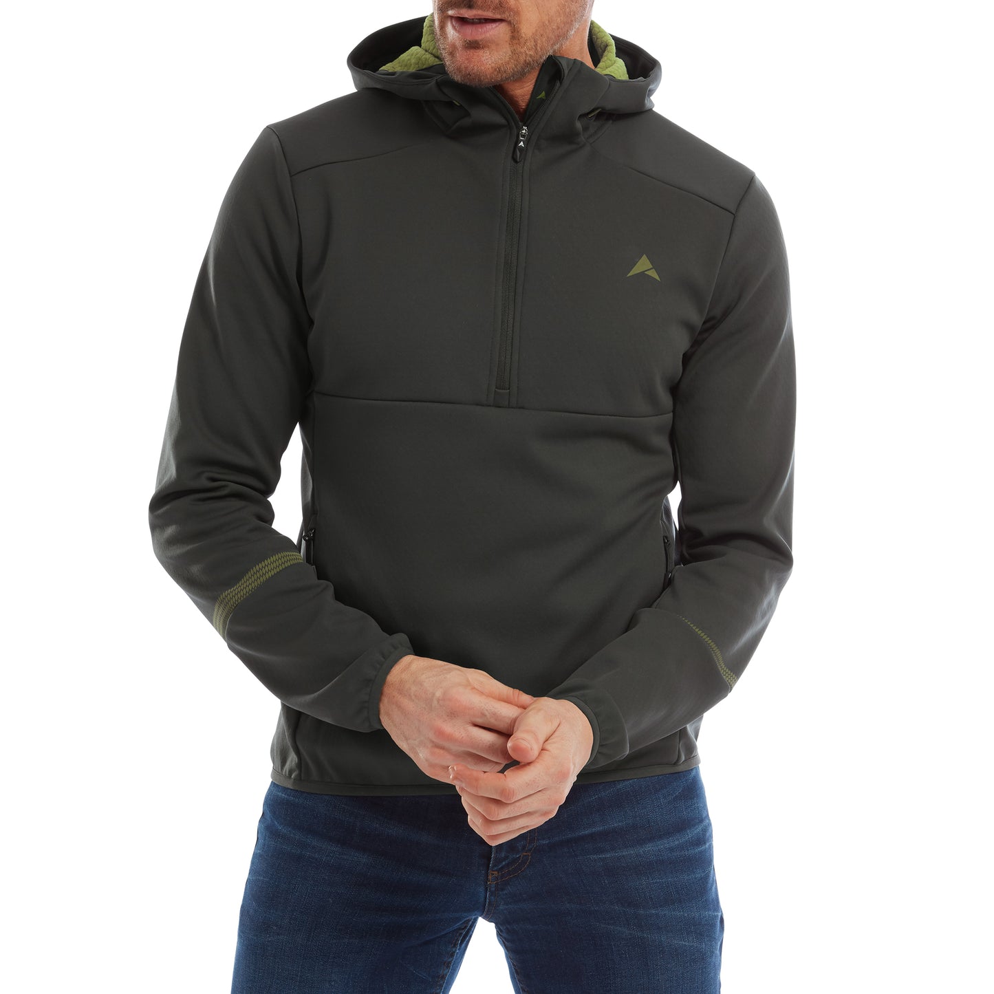 Altura Grid Men's Half Zip Softshell Hoodie 2022 Carbon/Olive 2XL