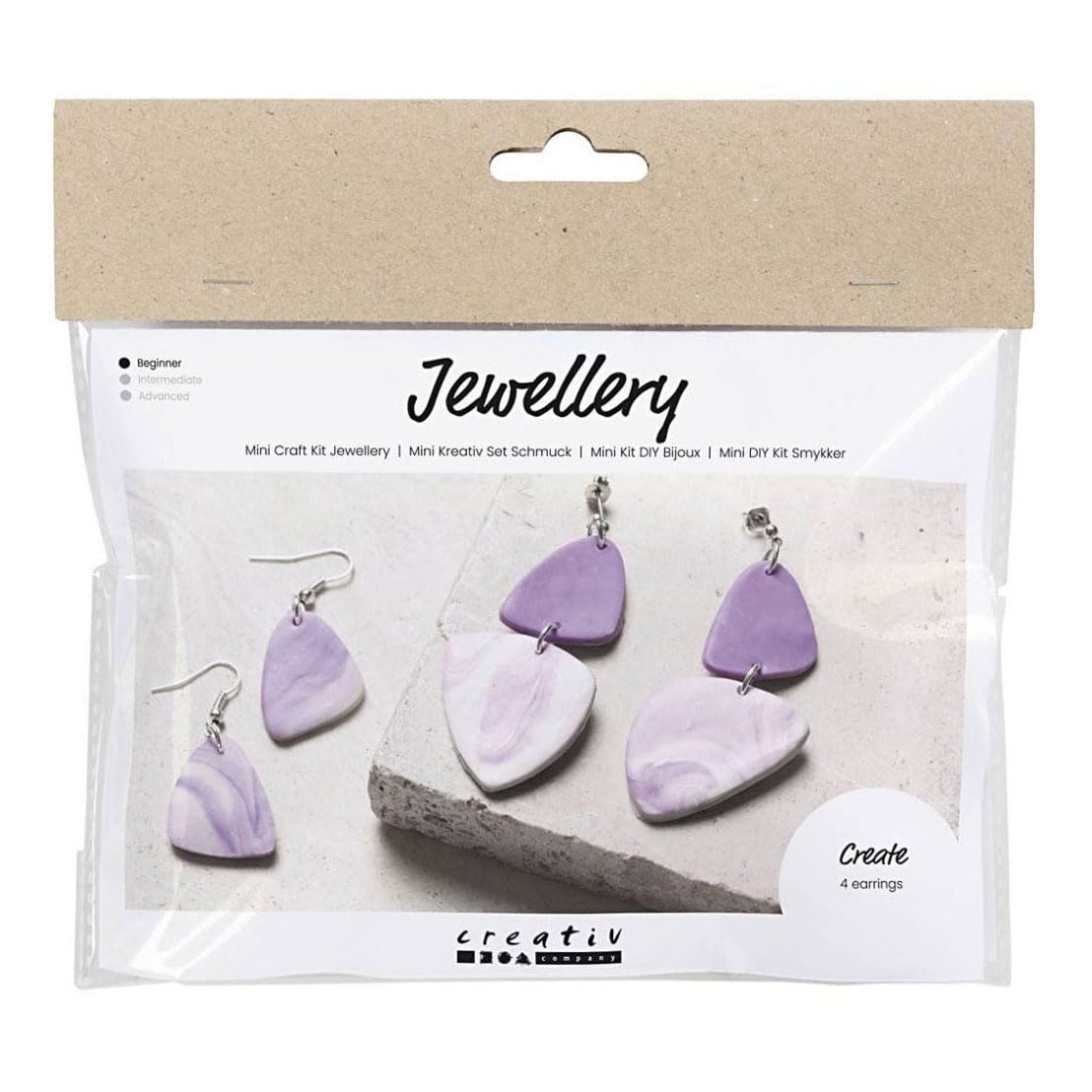 Creativ Company - Mini Hobbyset Sieraden Oorbellen Paars