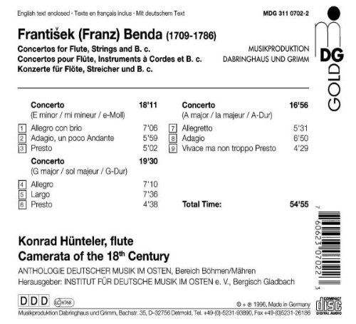 Benda Flötenkonzerte