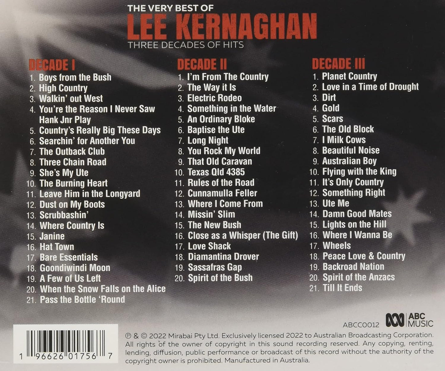 Very Best Of Lee Kernaghan: Three Decades Of Hits