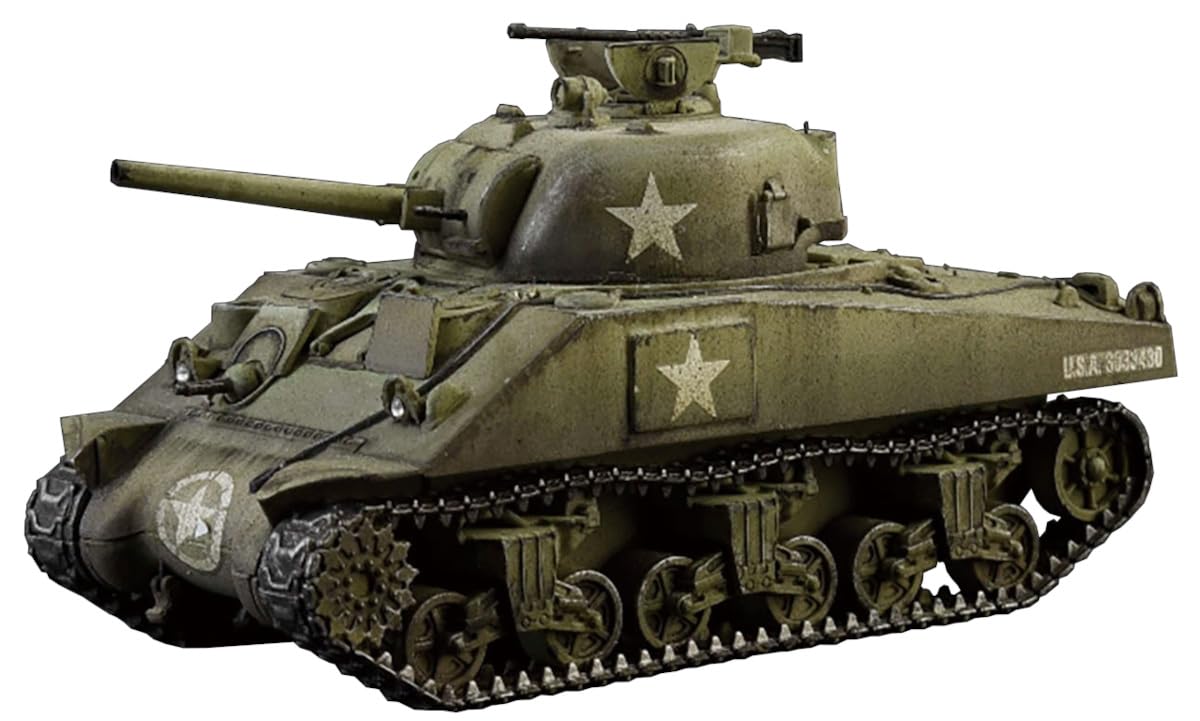 Italeri 25751 1:56 US M4 Sherman (75 mm), Standing Model Building, Crafts, Hobby, Gluing, Plastic Kit, Detailed, Unpainted