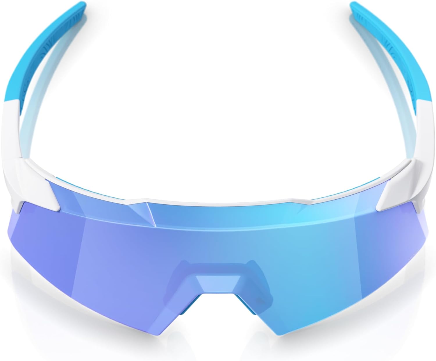 100% Aerocraft Glasses - Matte White / HiPER Blue Mirror Lens