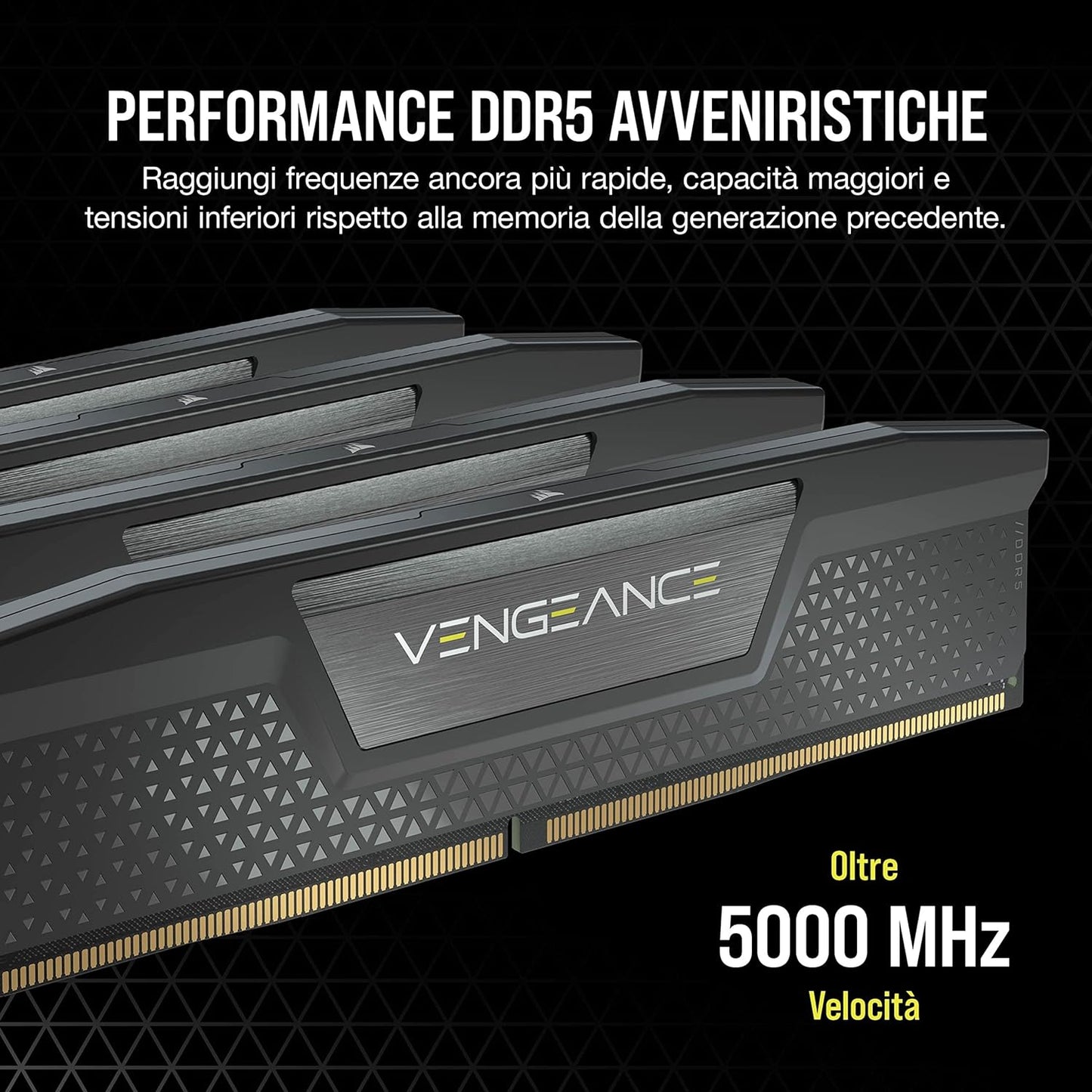 CORSAIR VENGEANCE DDR5 RAM 32GB (2x16GB) 6000MHz CL30 Intel XMP iCUE Compatible Computer Memory - Black (CMK32GX5M2B6000C30) 32GB (2x16GB) Black