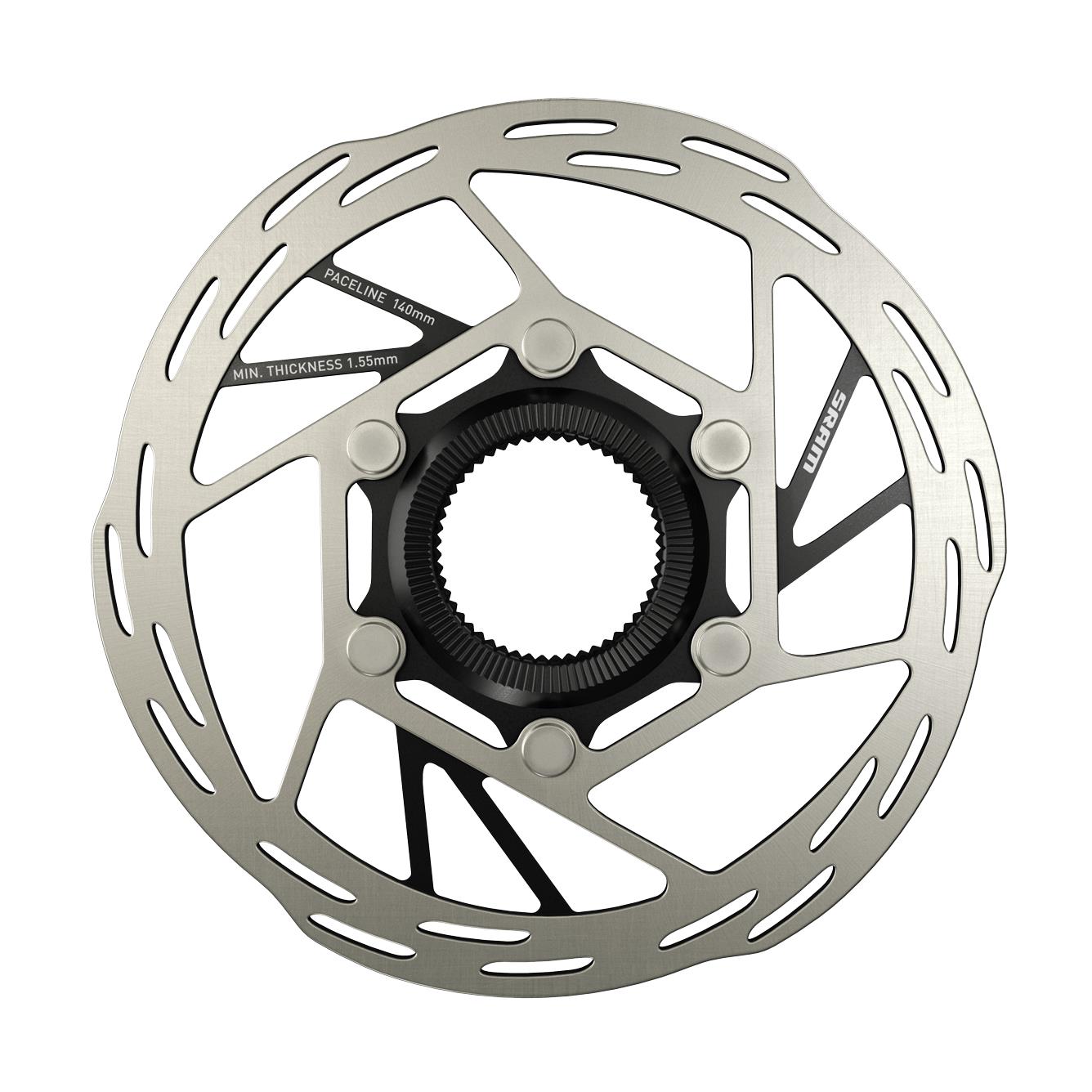 SRAM 140MM PACELINE CENTER LOCK ROUND BRAKE DISC.