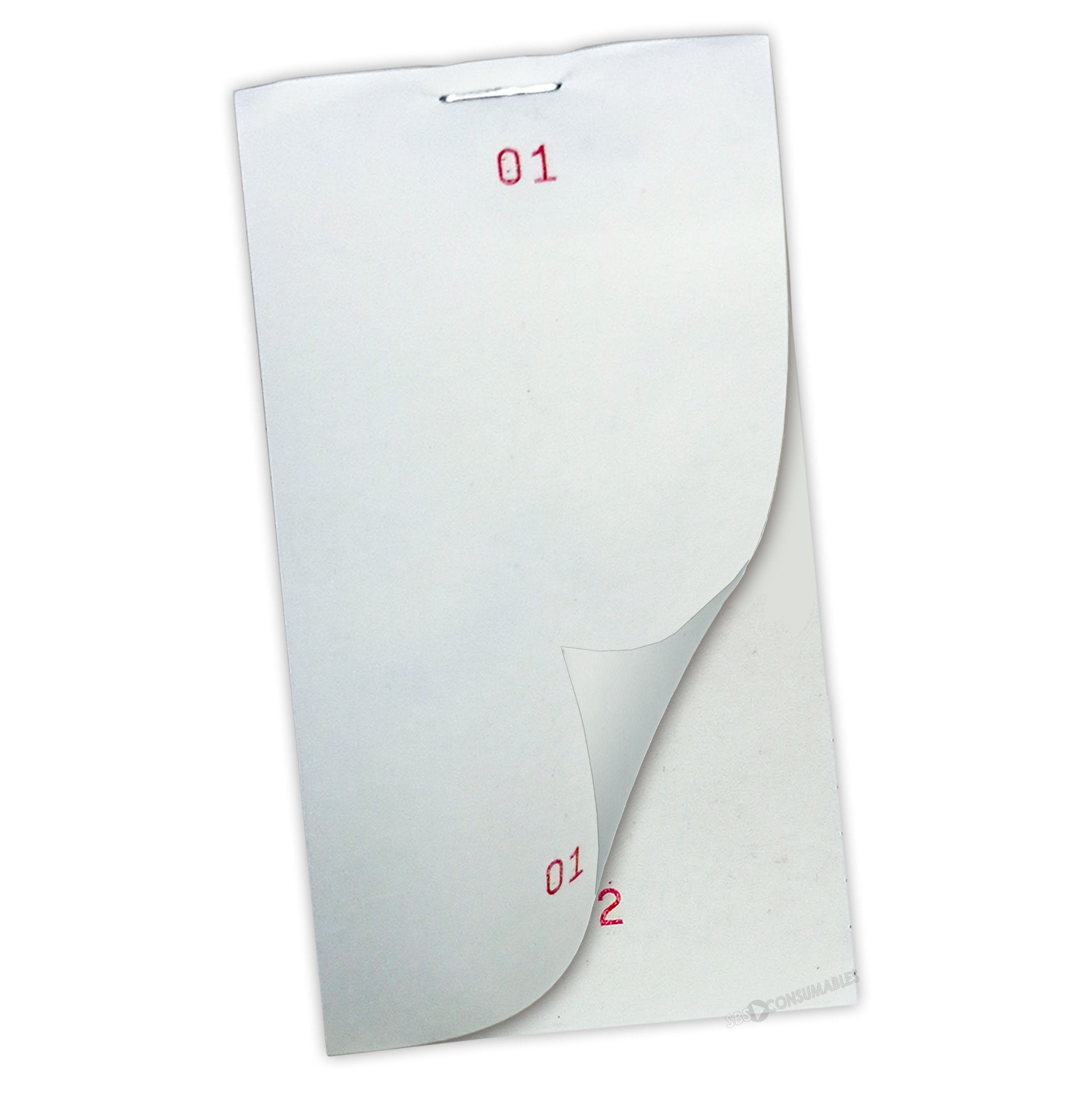 Pukka Pads Restaurant Pad Single Part Numbered Pages 64mm x 127mm White (Pack 5) - 7076-RES