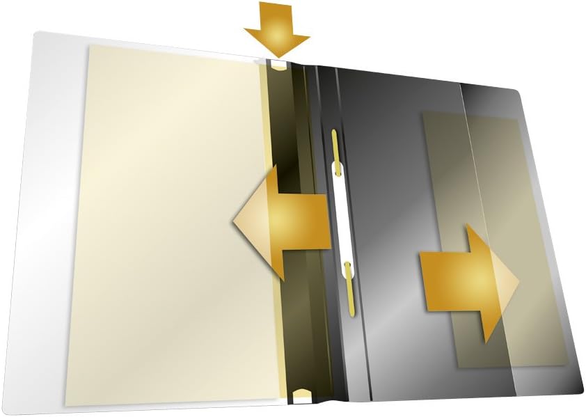 Durable Duraplus HUNKE & Yoke Domestic Clear View Folders, Durable Film, DIN A4, Black DIN A4 extrabreit black