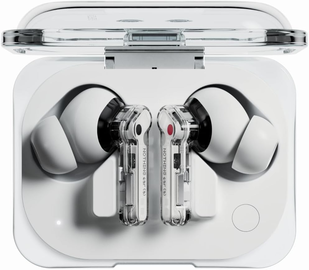 Nothing Ear (a) wireless ear buds with ChatGPT integration, Active Noise Cancelling, Bass Enhance Algorithm and up to 42.5 hours of listening time
