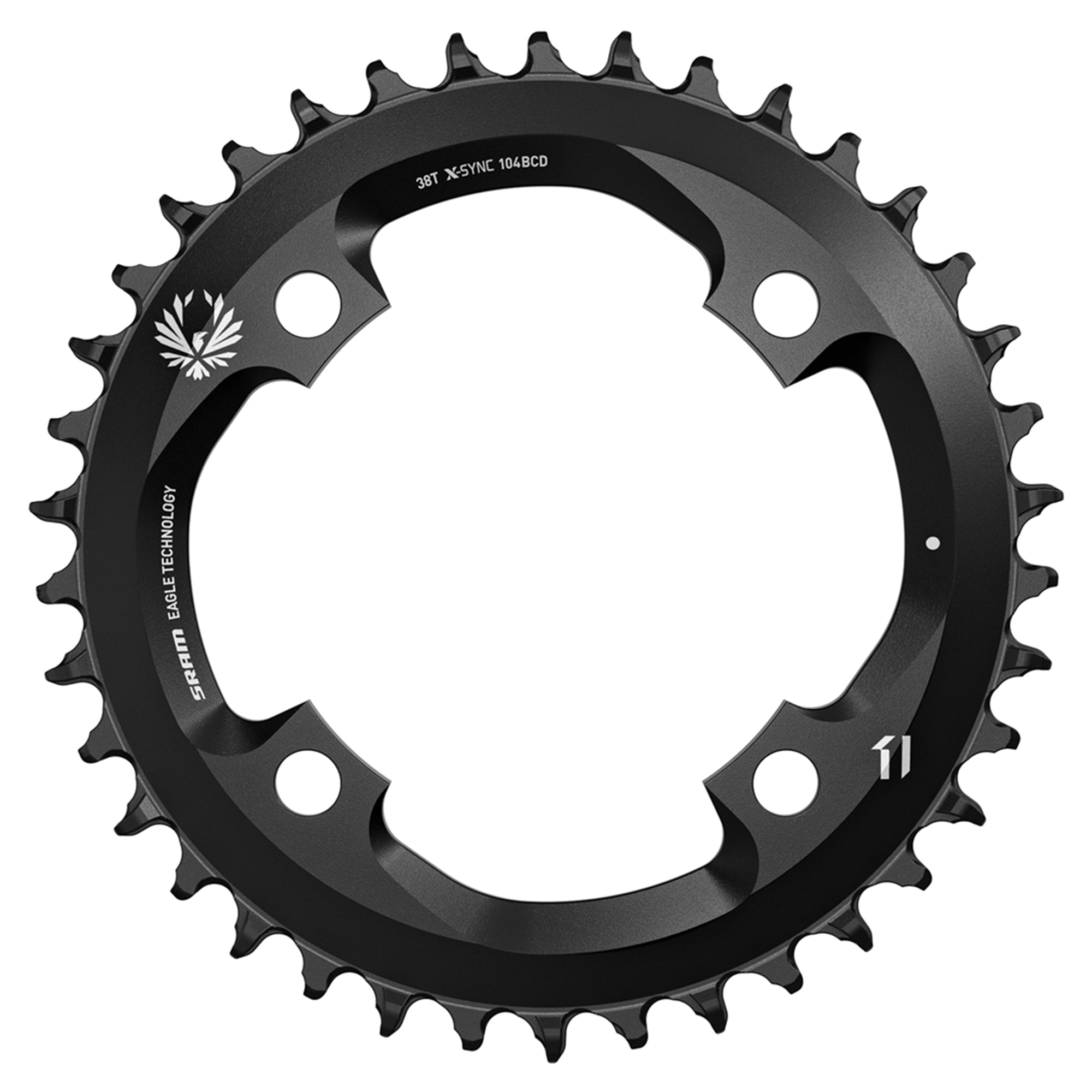 SRAM Chain Ring X-Sync 2 38T 104 Bcd Steel Eagle Black Black 38T