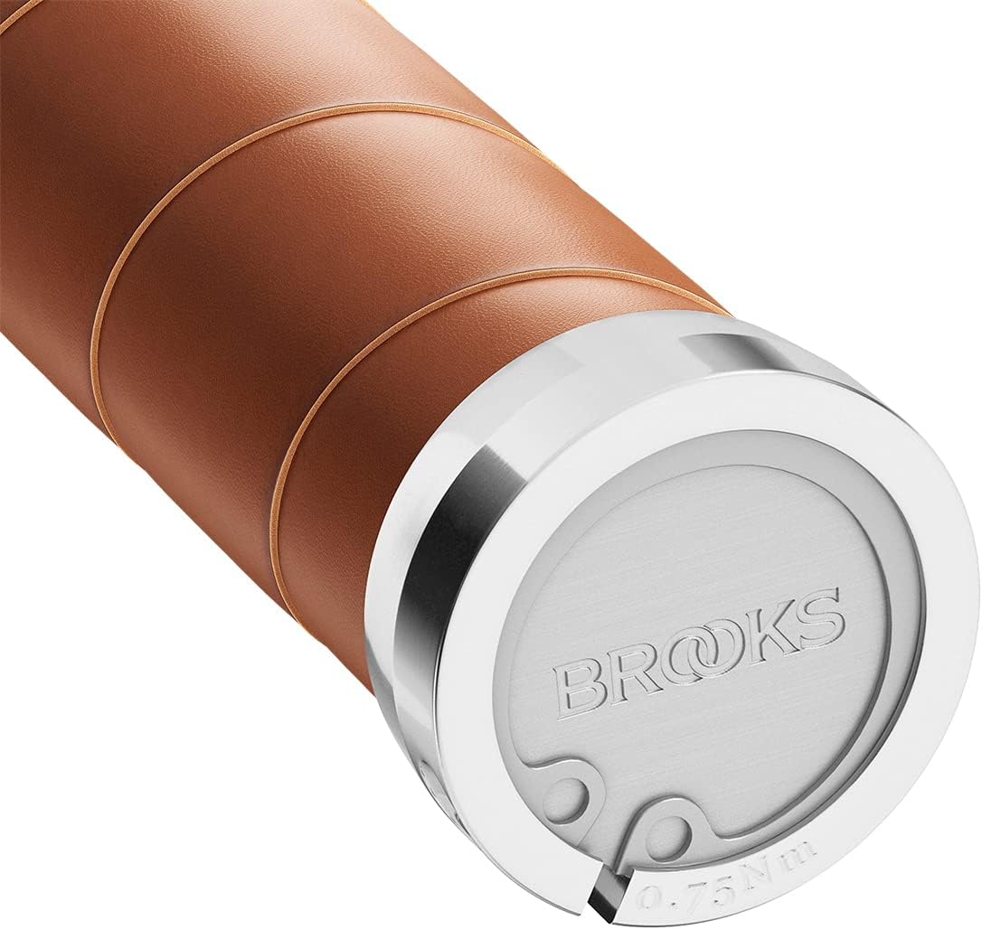Brooks Slender Leather Grips (130 + 130 mm) Honey-New22 Unisex Adult Handlebar, Gold, Standard