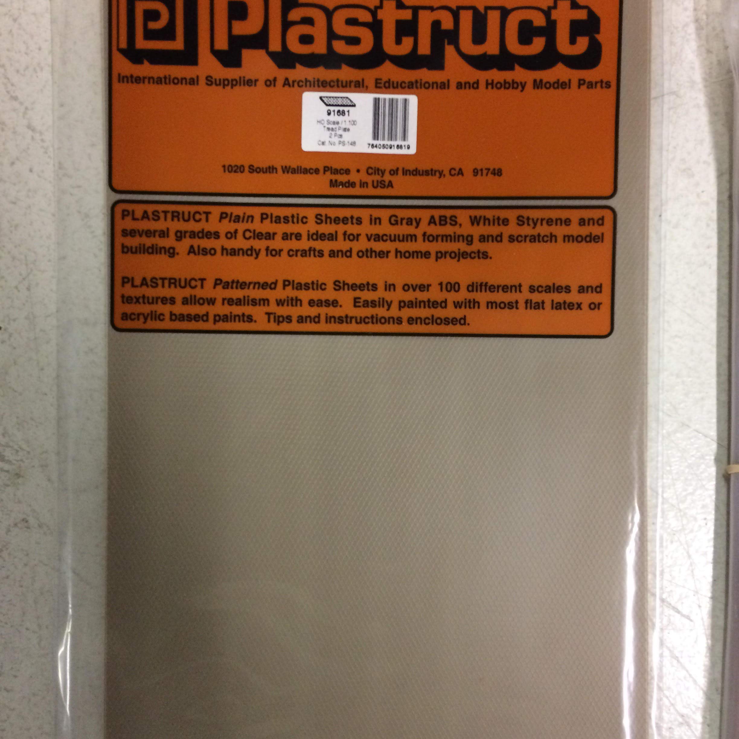 Plastruct HO Tread Plates 2 PLS91681 Plastic Building Supplies