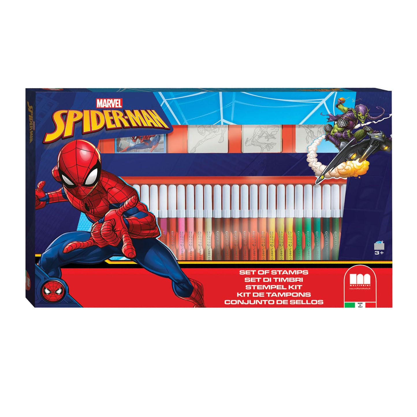 Multiprint - Spiderman Kleurset met Stempels 41dlg.