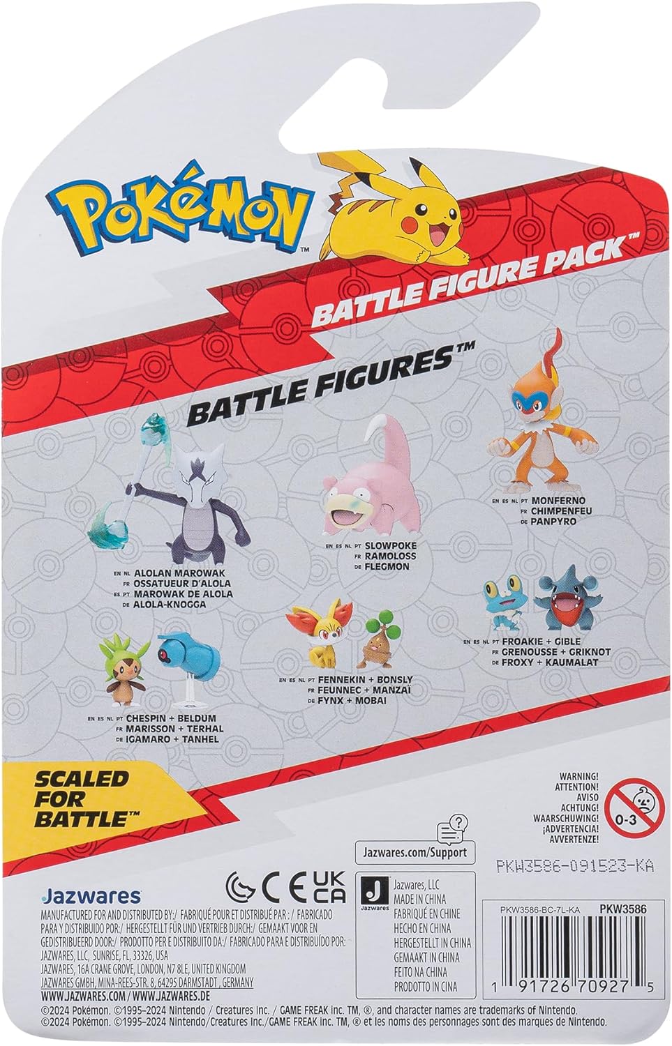 Pokémon Battle Figure First Partner - Paquete de 2 Figuras de Batalla de Squirtle y Pikachu de 2 Pulgadas con Detalles auténticos