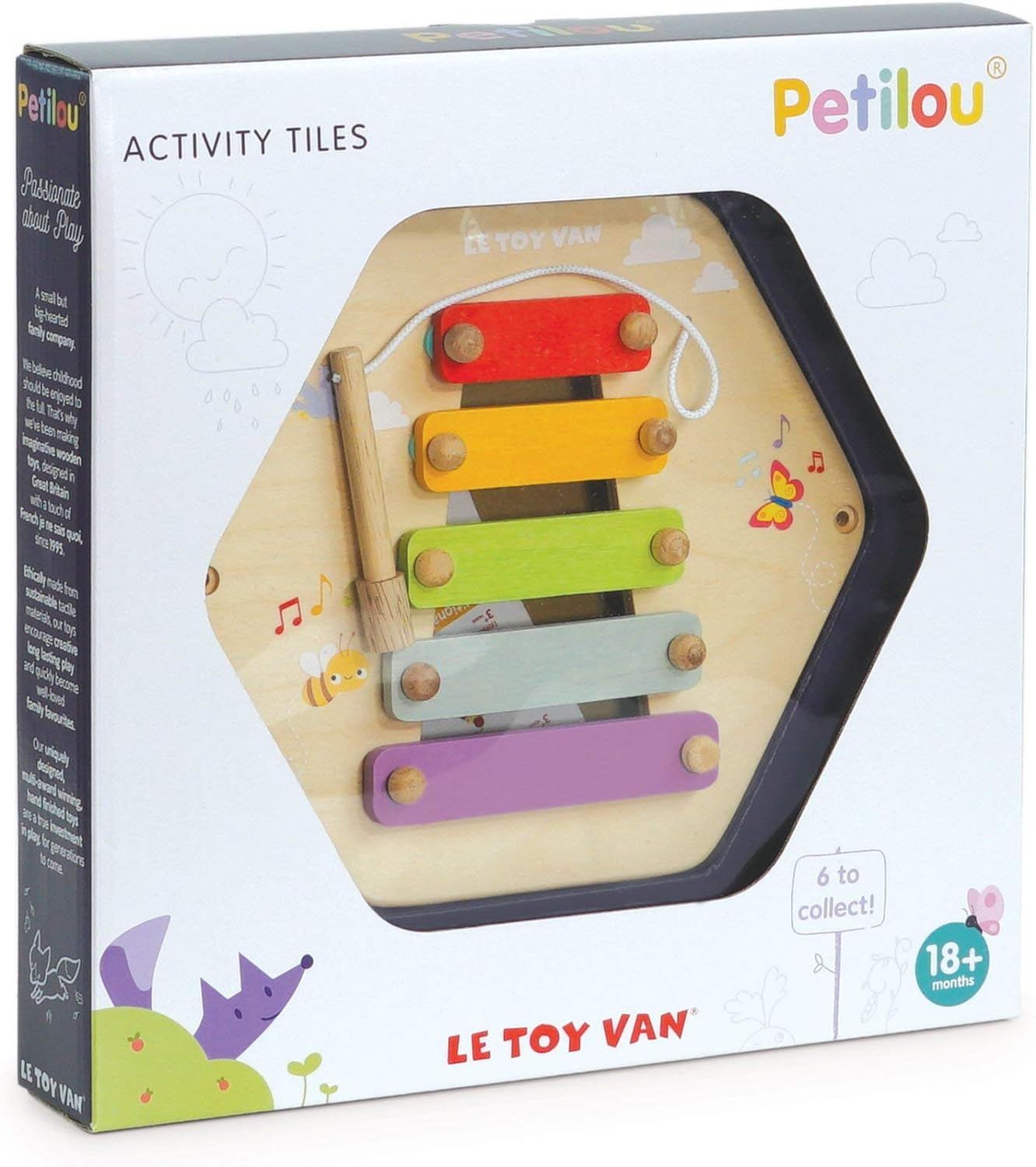 Le Toy Van PL124 - Xilófono de Madera, Multicolor