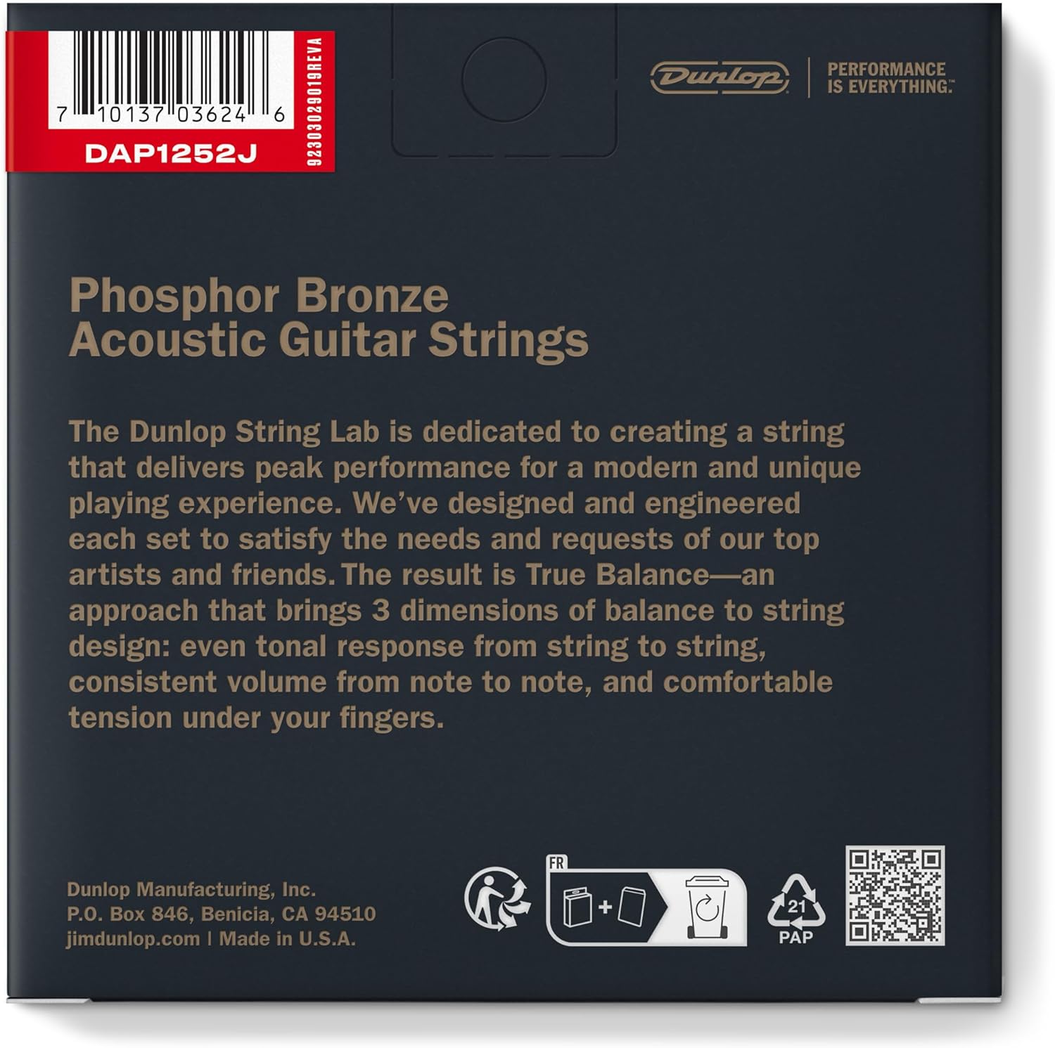 Dap1252J Phosphor Bronze, Medium Set/12