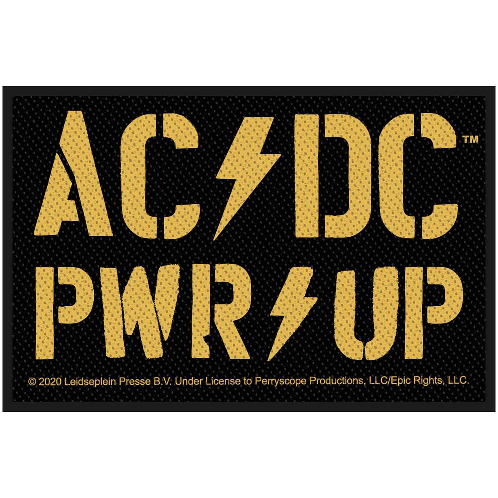 AC/DC PWR-UP Woven Standard Patch One size Black