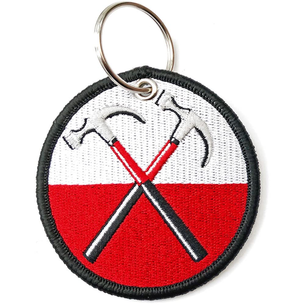 Pink Floyd The Wall Hammers Circle Plastic Key Chain, Multi-colored, One size