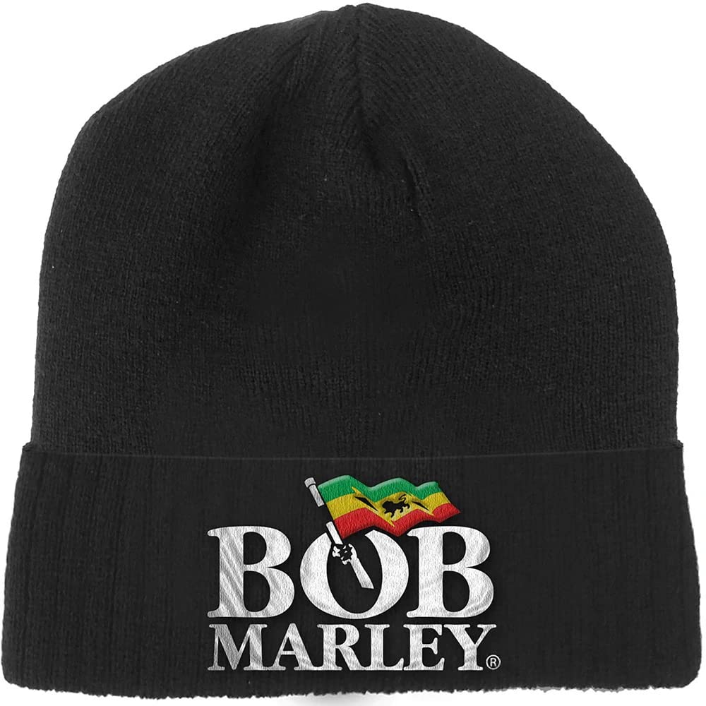 Bob Marley (Logo) Unisex Beanie Hat 100% Official Merchandise