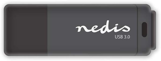 Nedis USB 3.0 Flash Drive 32 GB, Memory Stick with Reading 80 Mbps & Writing 9 Mbps Speed, Black
