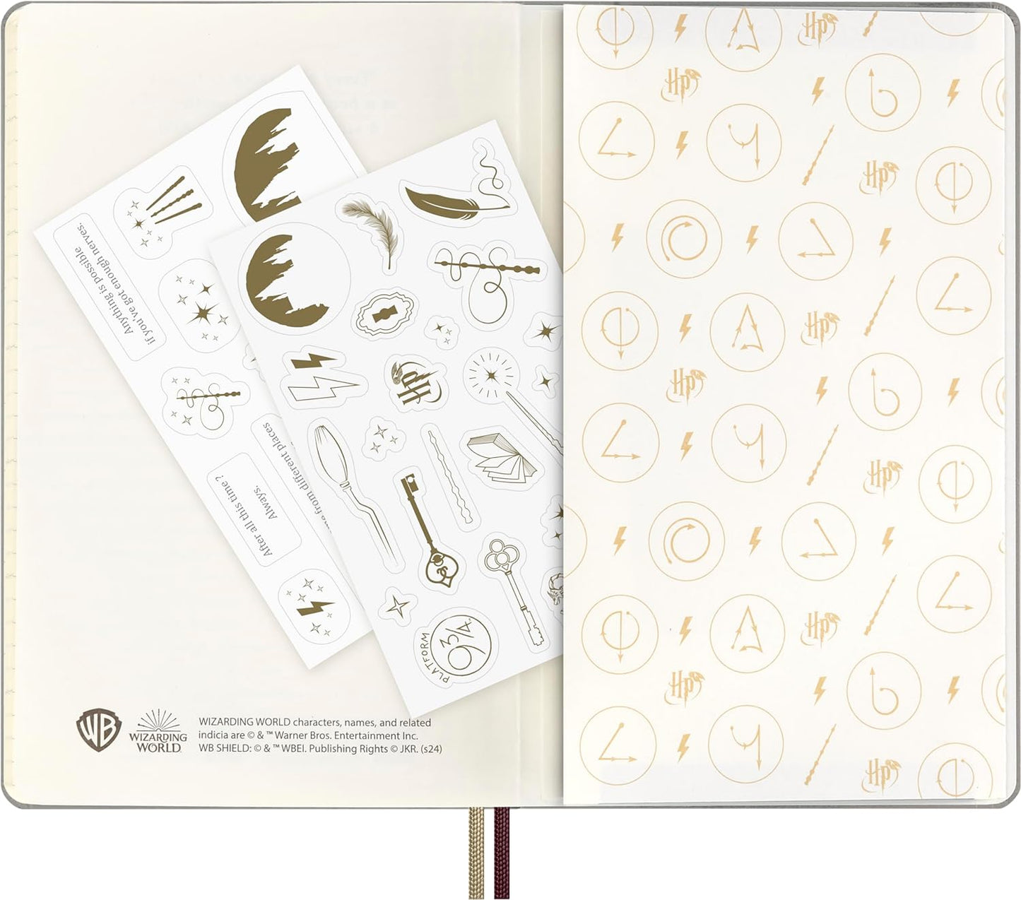 Moleskine Weekly Planner Wizarding World Harry Potter Spells Collection Wingardium Leviosa, 12-Month Weekly Planner, Phosphorescent Hardcover, Large Size 13 x 21 cm