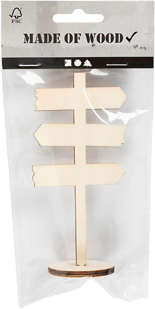 Creativ Company - Houten Bord Pijlen op Voet 12cm