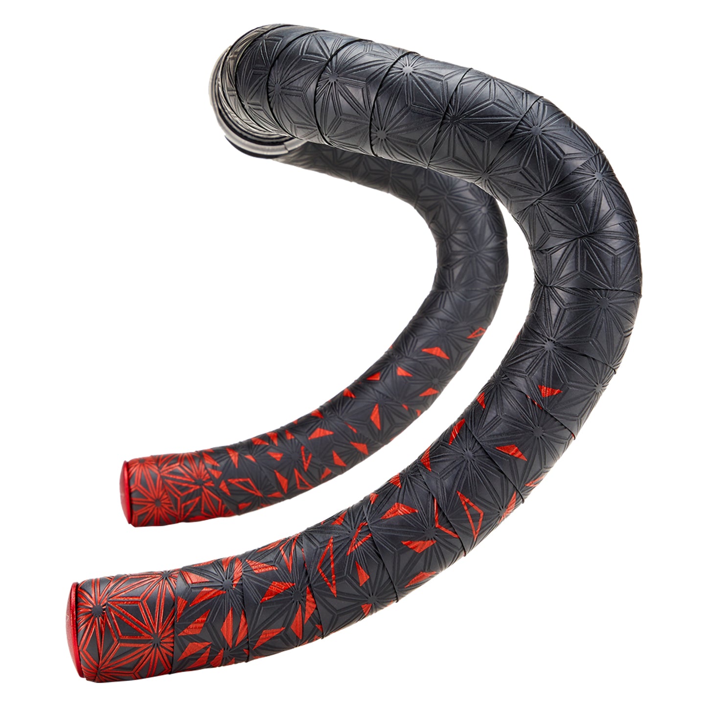 Supacaz Sticky Kush Star Fade Bar Tape Red + Ano Red Plugs