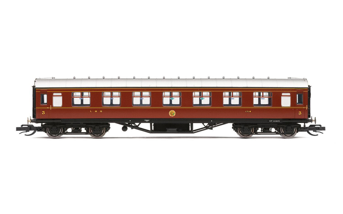 Hornby TT, TT4008, LMS 57' Corridor Third, 1716 - Era 3, Railway - Rolling Stock, Rolling Stock - Coaches