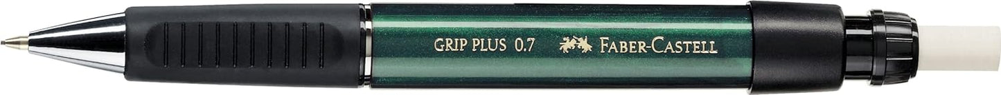 Faber-Castell Miscellaneous Grip Plus Mechanical Pencil, Green Metallic, 0.7mm, For Art, Craft, Drawing, Sketching, Home, School, University, Colouring