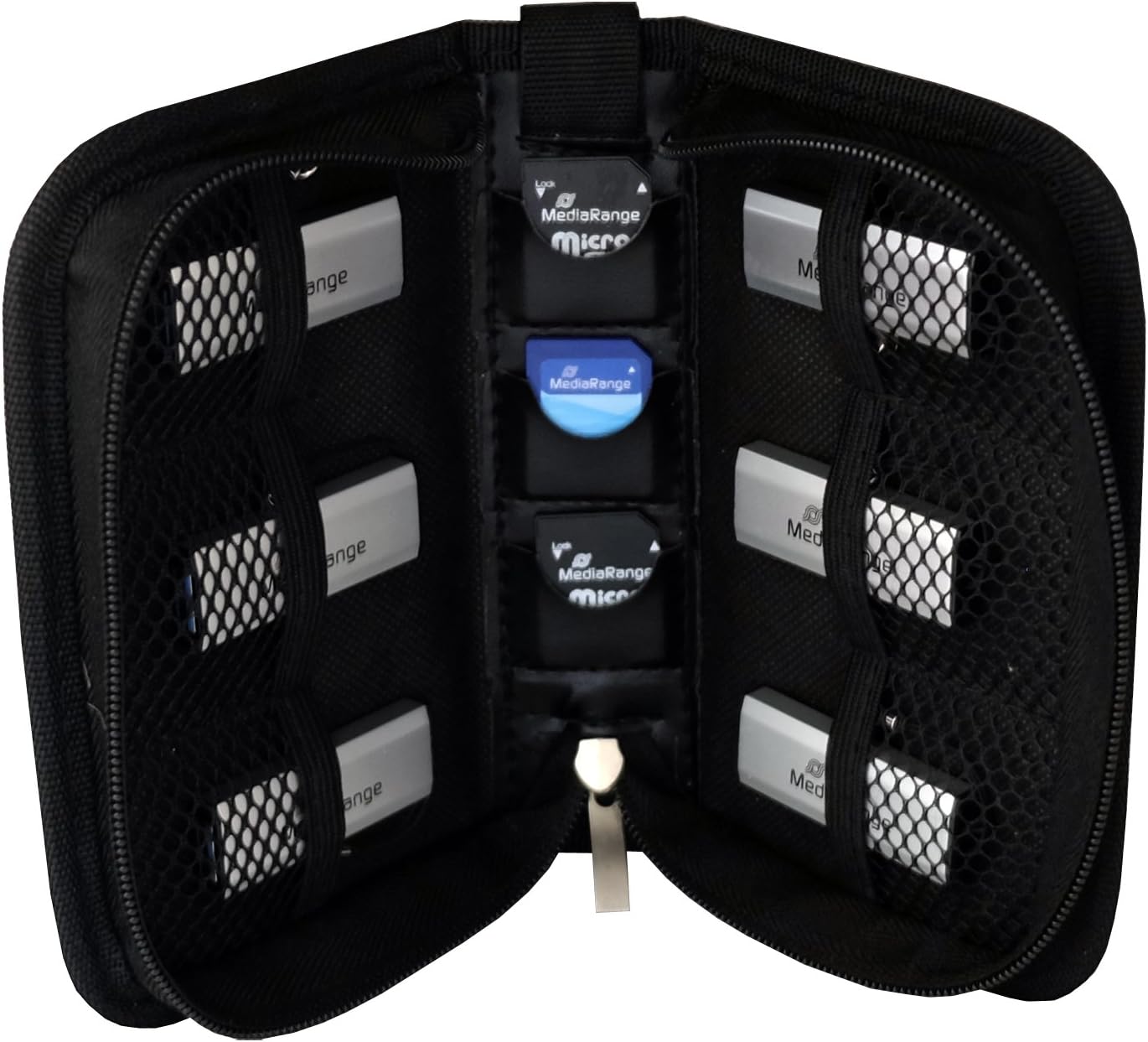 MediaRange BOX98 Memory Card Case 3 Cards Nylon Black - Memory Card Cases (3 Cards, SD,SDHC,SDXC, Nylon, Black, Shock Resistant, Dirt Resistant, 170 mm