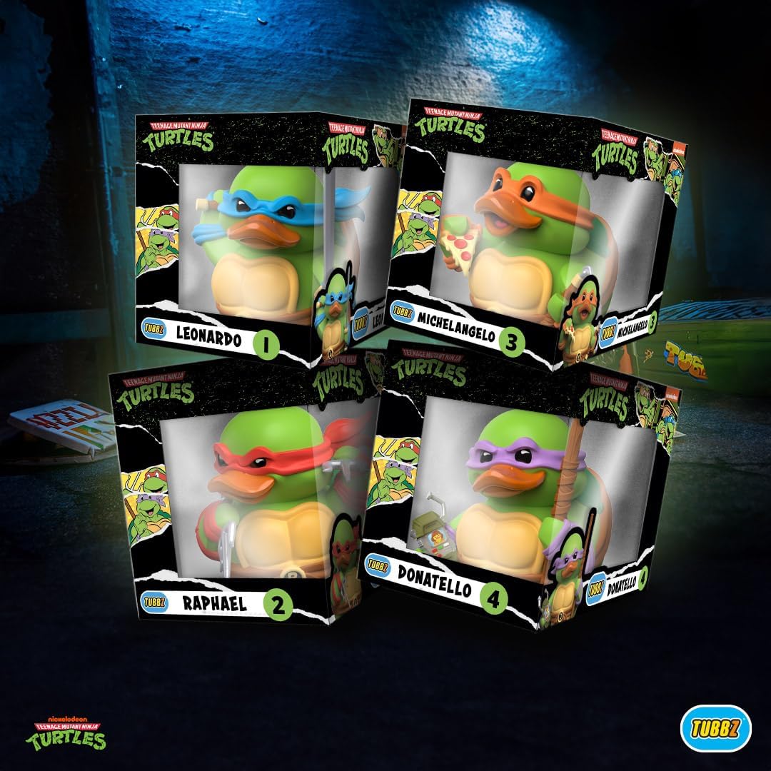 TUBBZ Boxed Edition Michelangelo Collectible Vinyl Rubber Duck Figure - Official Teenage Mutant Ninja Turtles Merchandise - Action Video Games, TV & Movies