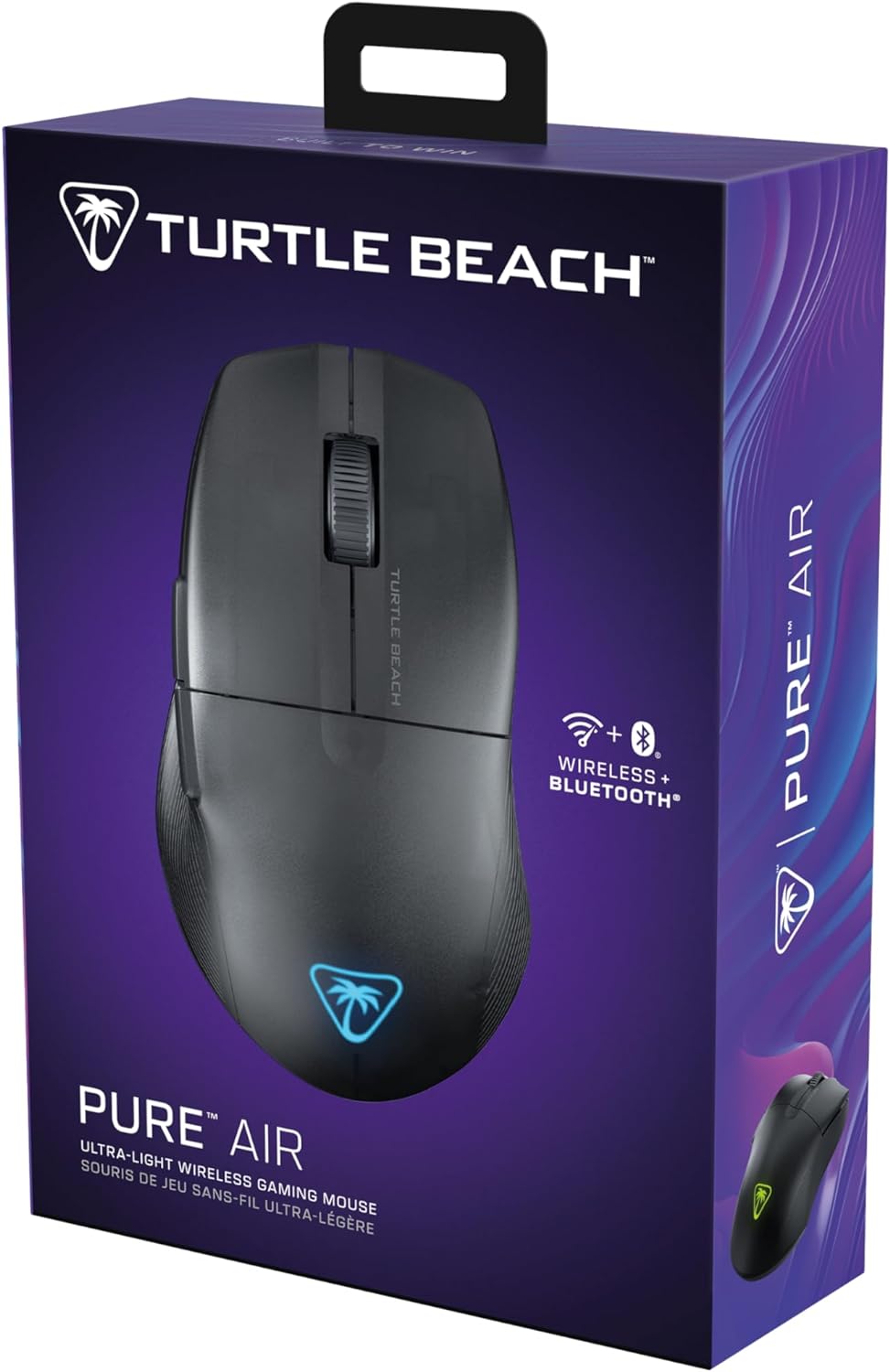 Turtle Beach Pure Air - Ratón de Juego RGB ergonómico inalámbrico Ultraligero, Sensor óptico de 26 000 PPP, 125 Horas de batería, interruptores mecánicos Titan, iluminación RGB
