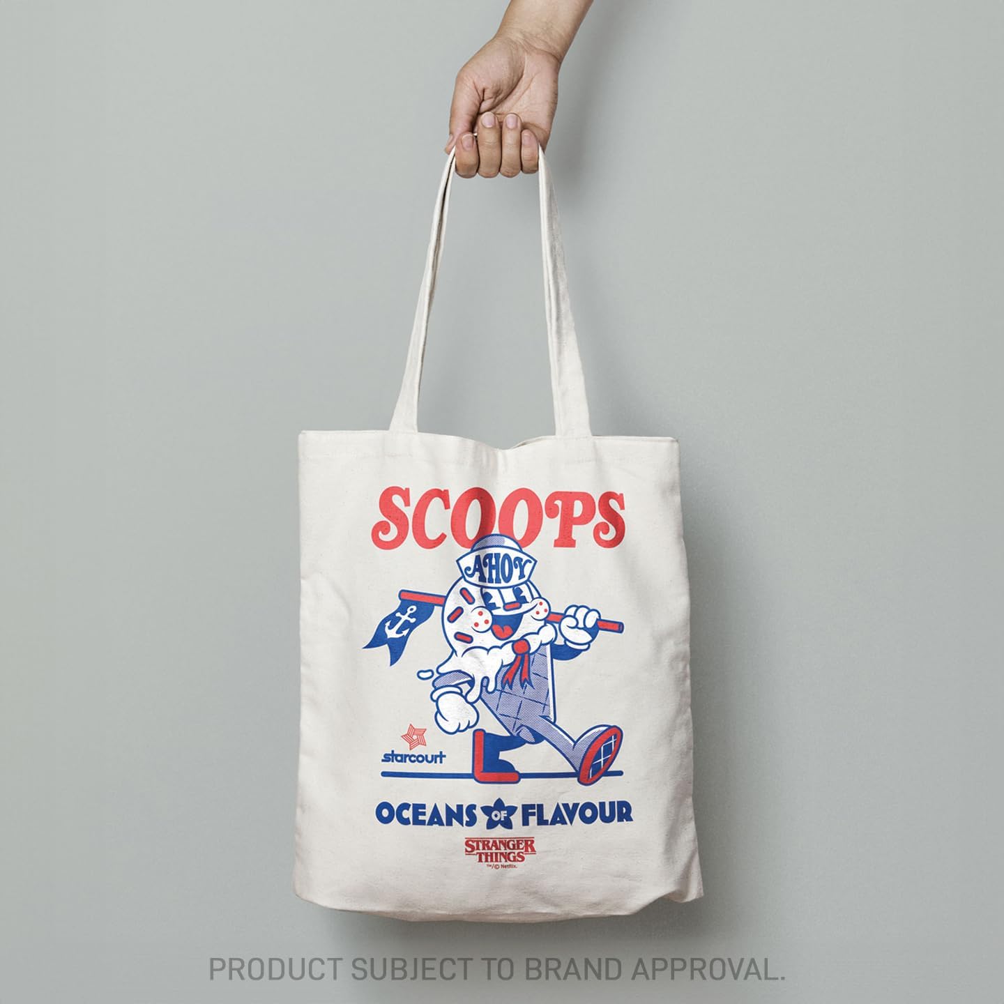 FaNaTtik Stranger Things Scoops Ahoy Tote Bag