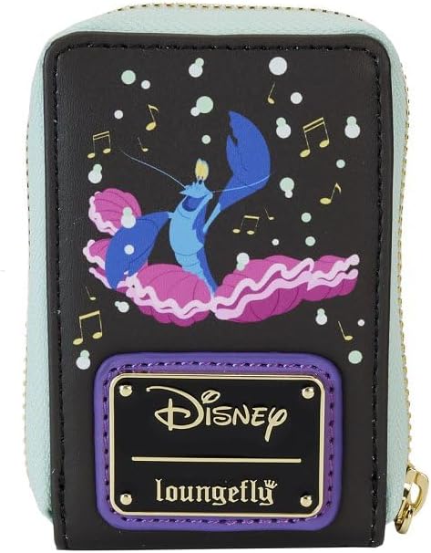Loungefly Disney The Little Mermaid 35th Anniversary Life is The Bubbles Accordion Wallet Black/Charcoal onesize