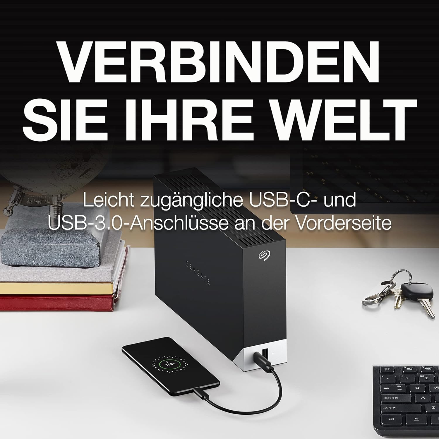 Seagate 8.9cm 10.0TB USB3.0 OneTouch Hub schwarz