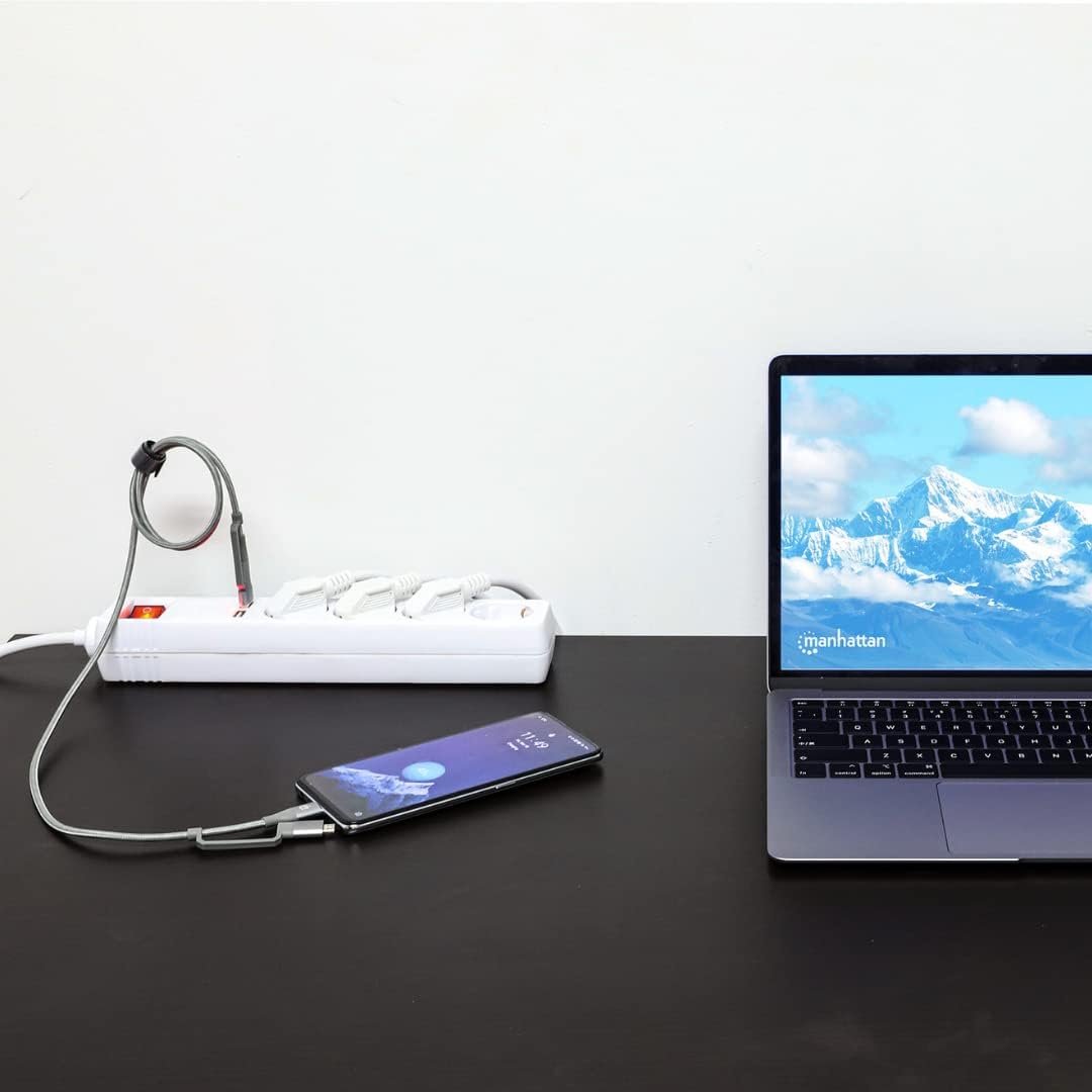 MANHATTAN Steckdosenleiste 4fach mit 2 USB-Port we
