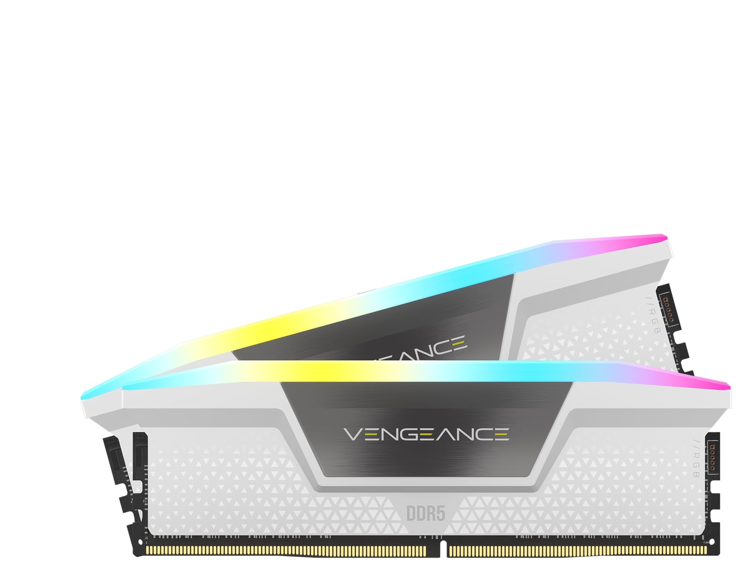 CORSAIR Vengeance RGB DDR5 RAM 32GB (2x16GB) 6000MHz CL36 Intel XMP iCUE Kompatibler Computerspeicher - Weiß (CMH32GX5M2B6000C36W)