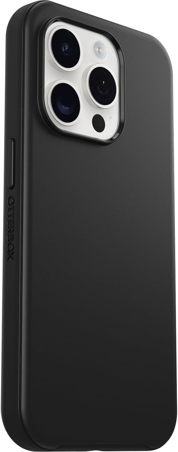 OtterBox Symmetry Case for iPhone 15 Pro, Shockproof, Drop proof, Protective Thin Case, 3x Tested to Military Standard, Black iPhone 15 Pro Black