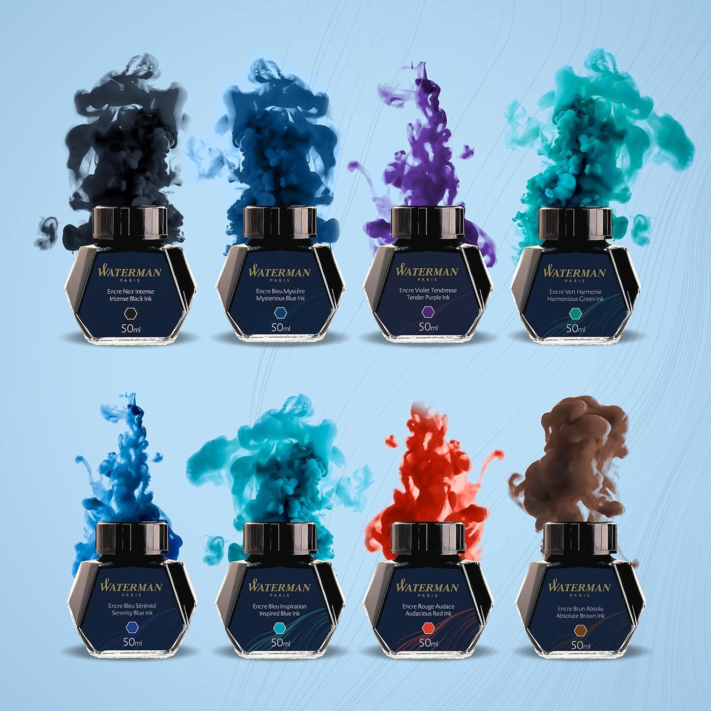 Waterman Fountain Pen Ink | Mysterious Blue | 50ml Bottle