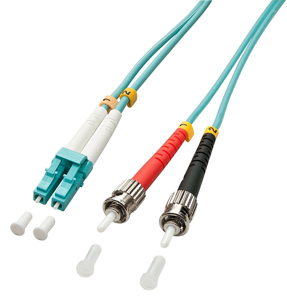 LINDY 46386 Ethernet Fiber Optic Duplex Cable LC/ST OM3 20 m Blue
