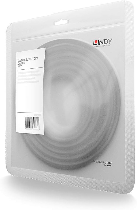 LINDY 47446 Cat.8.1 S/FTP LSZH Network Cable Grey 5 m