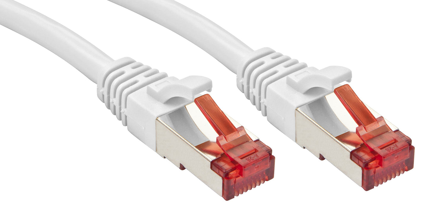 LINDY Cat.6 S/FTP 0.5m - Cable de Red (0,5 m, Cat6, S/FTP (S-STP), RJ-45, RJ-45, Blanco