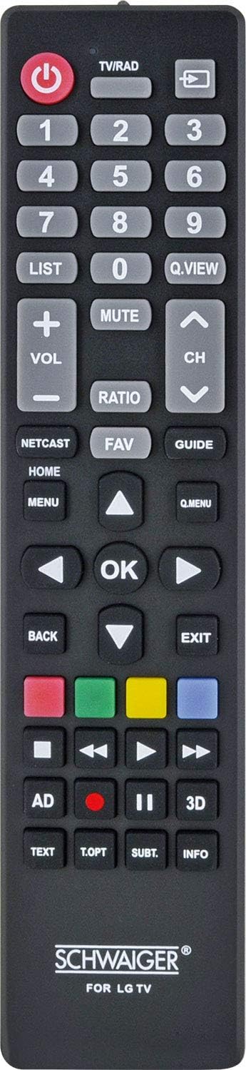 Schwaiger Fernbedienung fur LG TVs, schwarz, 49 Ta